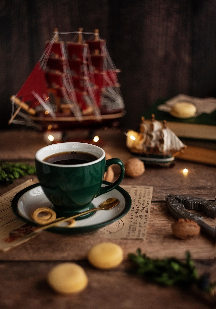 coffee, cup, coffee cup, retro, ship, still life